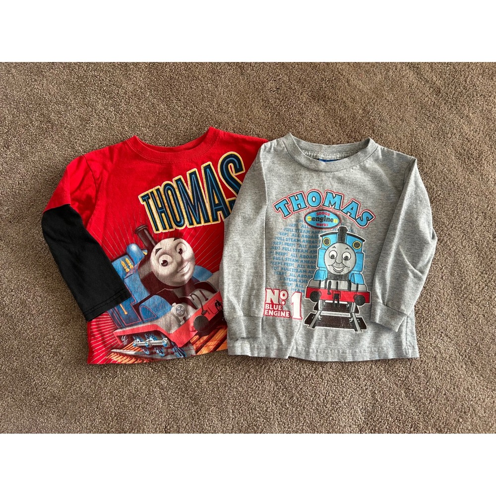 Vintage Thomas & Friends Boys 3T Long Sleeve Graphic T-Shirts Set of 2